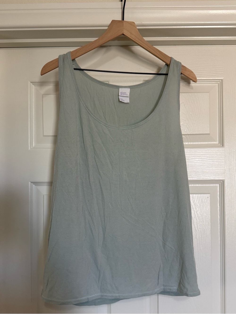 Stars Above XXL Sage Green Ribbed Sleep Tank Lounge Top Soft Rayon Target